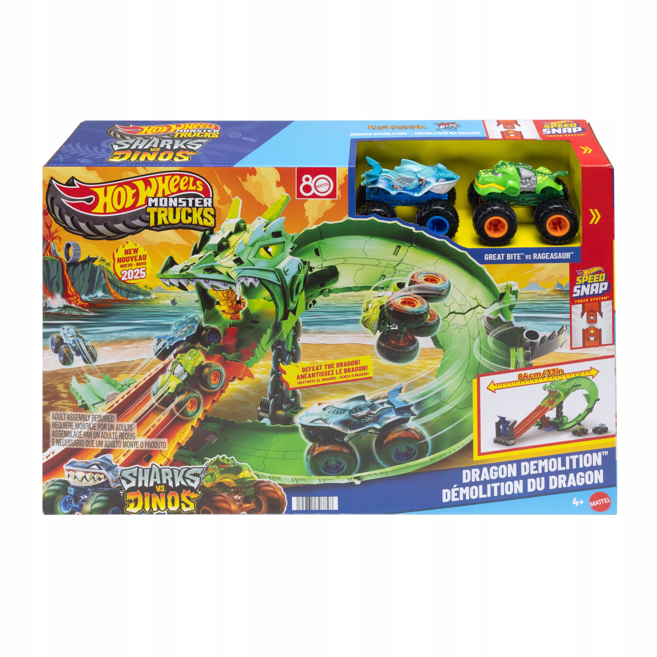 Sada Hot Wheels Monster Trucks Dragon Race JFR06